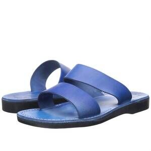 NEW JERUSALEM SANDALS aviv rubber slide in blue